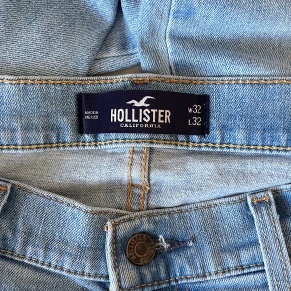 Hollister Men's Size 32 Jeans Skinny Epic Flex Essential Denim Light Wash School - Picture 6 of 10